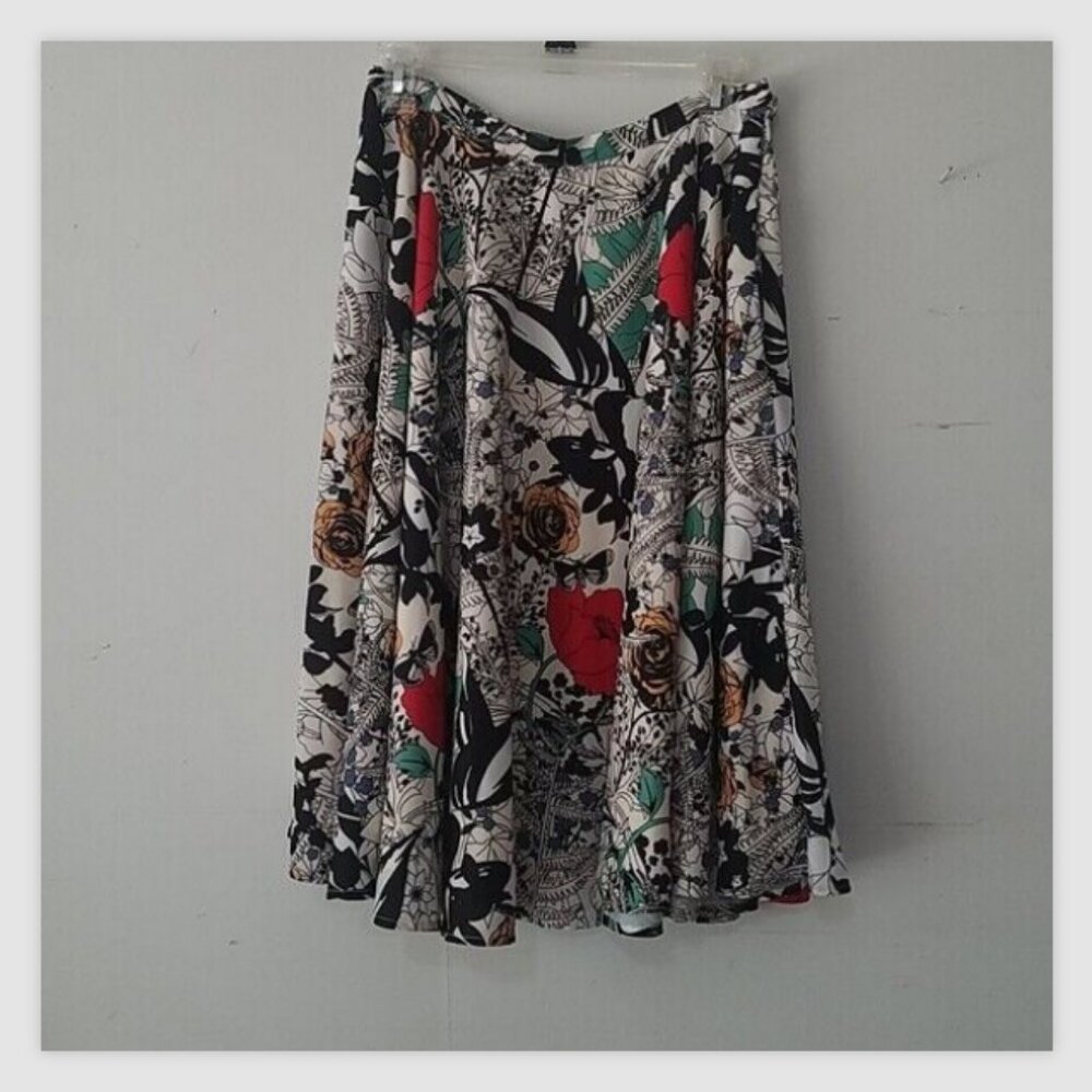 NWT ModCloth Dupenny Ikebana For All Aline Skirt